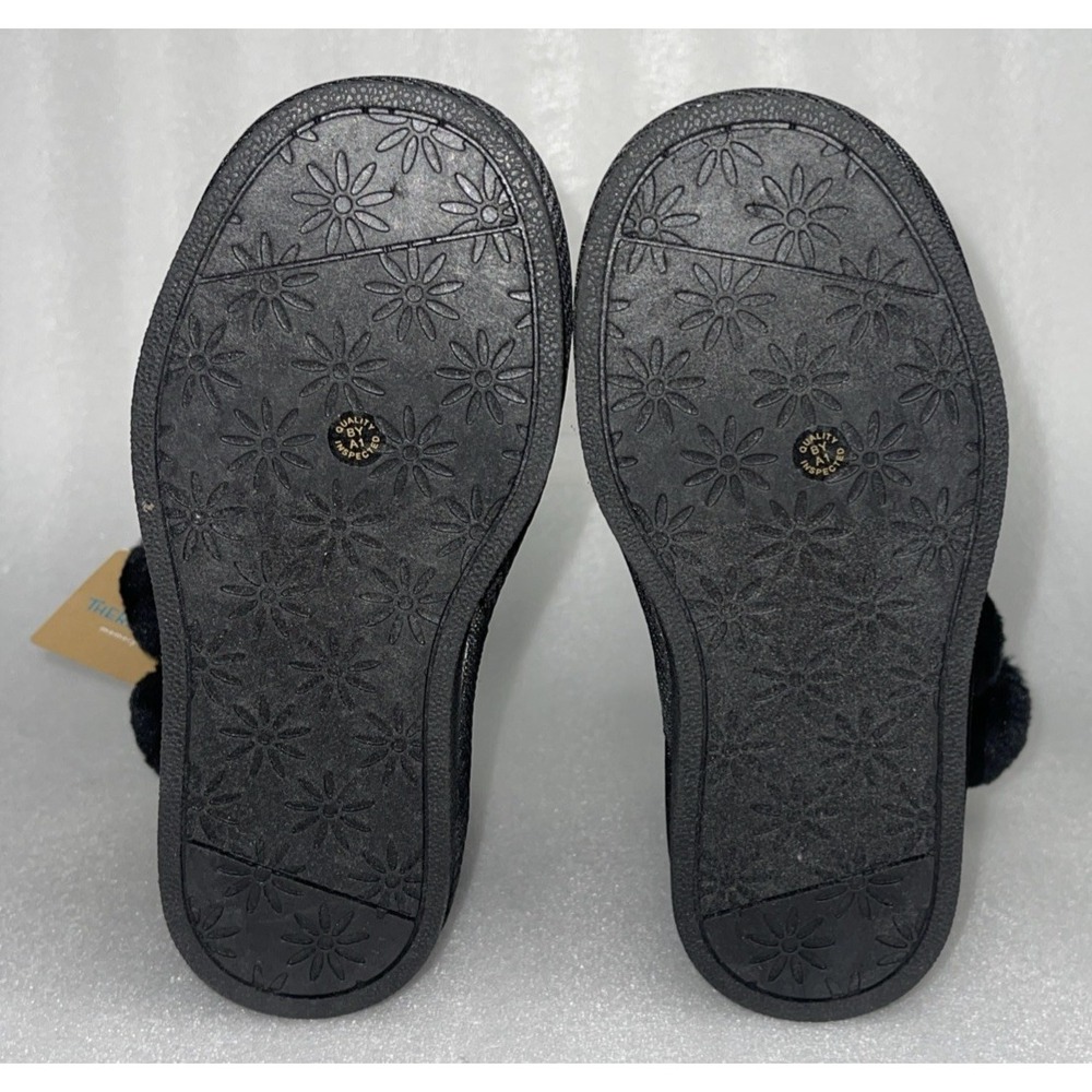 Thereabouts Willa Flat Heel Black Winter Boots Faux Fur Girls Size 12 NEW - Picture 15 of 16